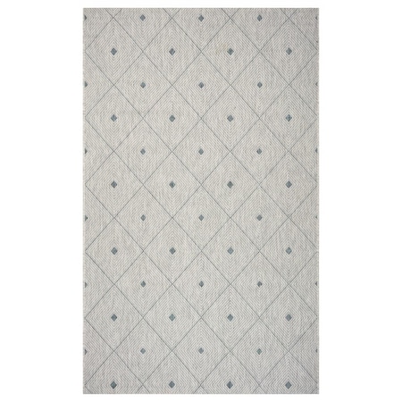 Palacedesigns 5 x 8 ft. Blue Diamonds Indoor & Outdoor Area Rug - Blue - 5' x 8' PA3094677